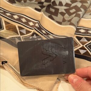 Vela NWT 100% Silk Square “Damasq” Chic Geometric Patterned Scarf